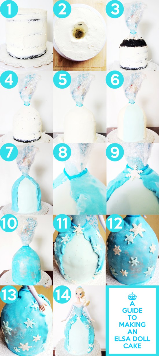how to make an elsa doll cake