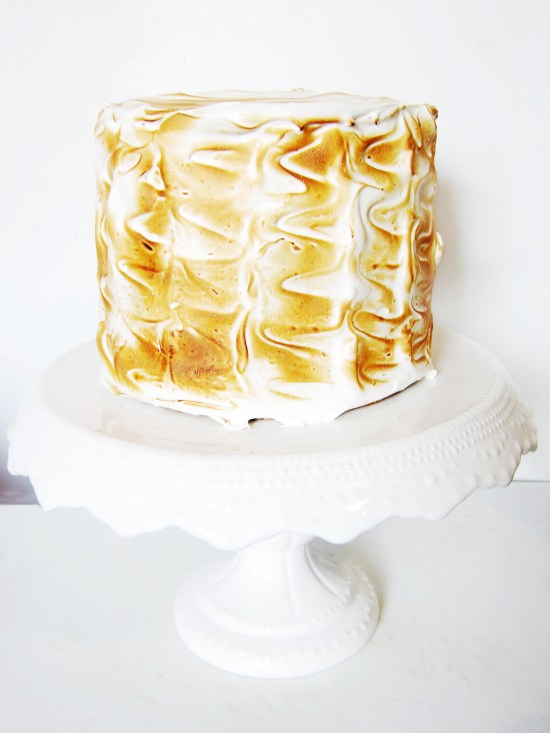 Toasted Marshmallow Caramel Banana Cake with Cheesecake Frosting 5