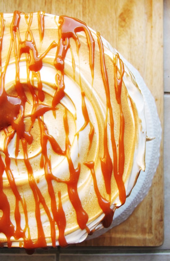 Toasted Marshmallow Caramel Banana Cake with Cheesecake Frosting 3