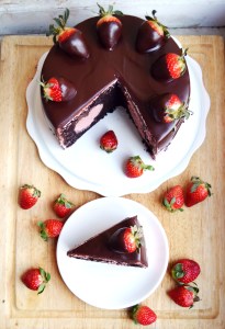 Chocolate Covered Strawberry Cake  2