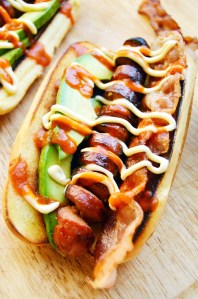 bacon avocado hotdog