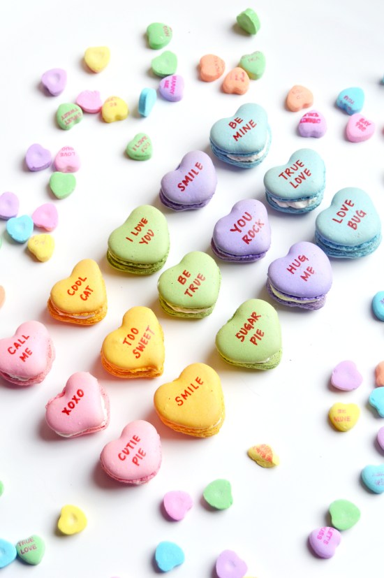 Conversation Heart Macarons