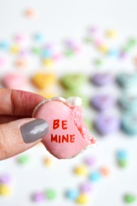 Conversation Heart Macaron