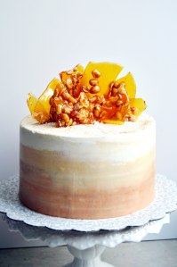 Peanut Brittle Coffee Fudge Cake