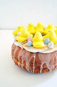 Giant Peeps Doughnut Cake
