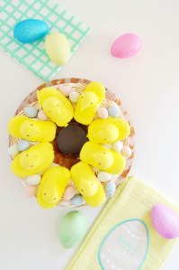Giant Peeps Doughnut Cake