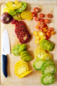 Rainbow Caprese Salad with Spicy Balsamic Glaze