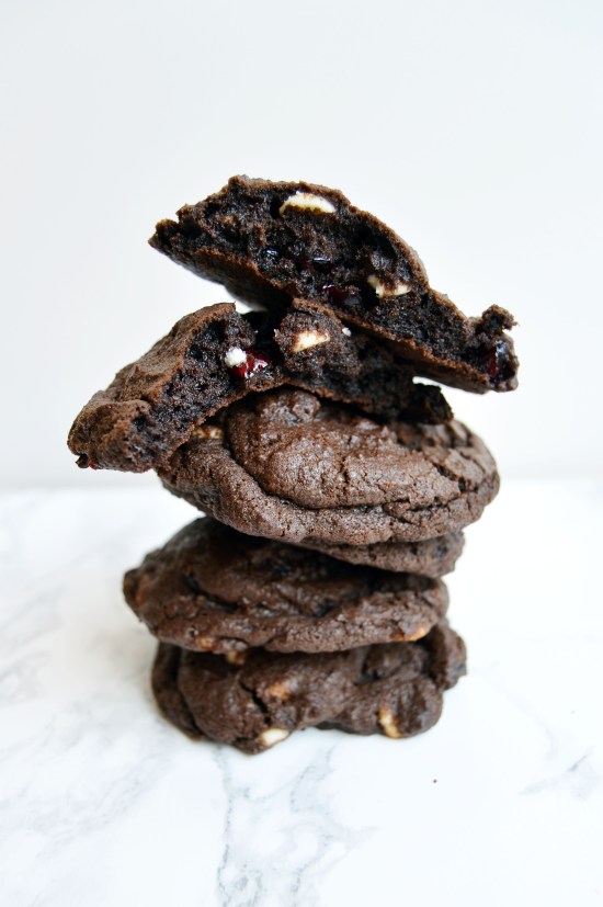 Cranberry White Chocolate Fudge Cookies