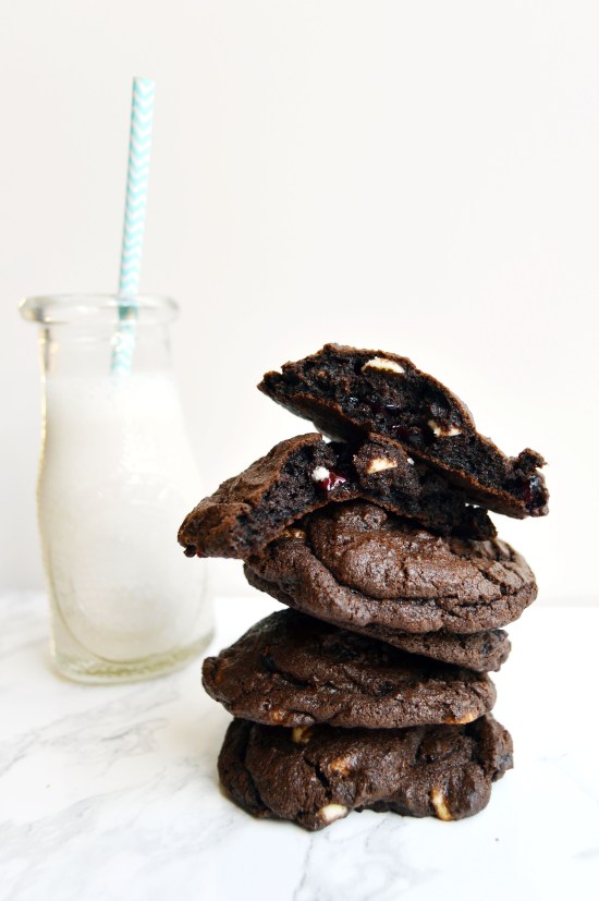 Cranberry White Chocolate Fudge Cookies